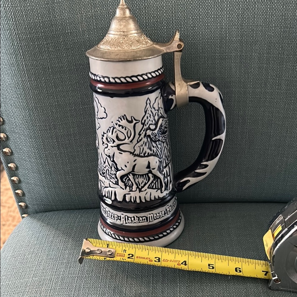 Vintage Avon Ceramic Beer Stein with Deer Design